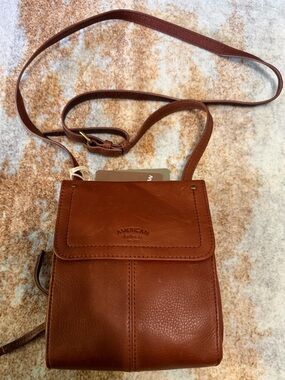 American Leather Co Brown Leather Crossbody Bag